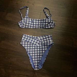 Aerie gingham bikini (medium too large bottoms)